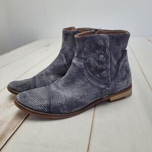 Free People shadow lark washed blue suede leather boots booties